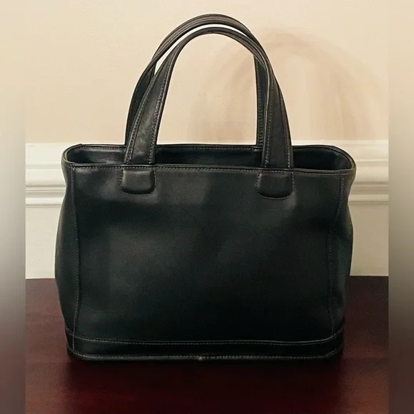 Pristine VTG Coach Bleecker Black Satchel Medium Bag Tote Purse Leather 9303 USA - Picture 2 of 13